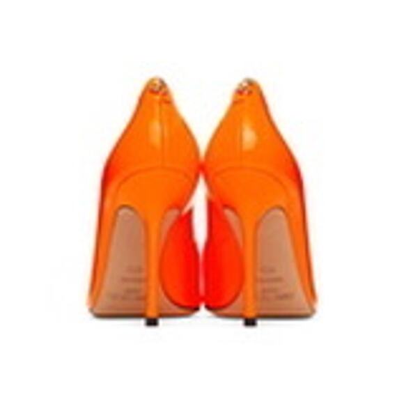 Jimmy Choo Love 100 Neon Orange Patent Leather Pumps Size 39 EU - Picture 5 of 12
